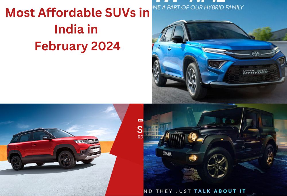 Most Affordable SUVs in India in February 2024